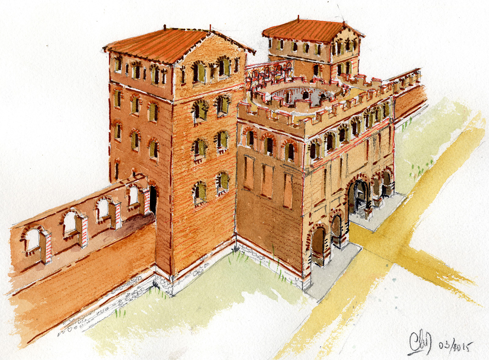 La porte nord de l’enceinte antique de Toulouse